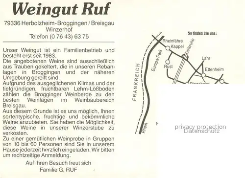 AK / Ansichtskarte Broggingen Weingut Ruf Broggingen