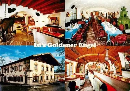 AK / Ansichtskarte Garmisch Partenkirchen Isis Goldener Engel Restaurant Garmisch Partenkirchen