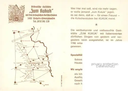 AK / Ansichtskarte Himmighausen Altdeutsche Gaststaette zum Kukuk Himmighausen