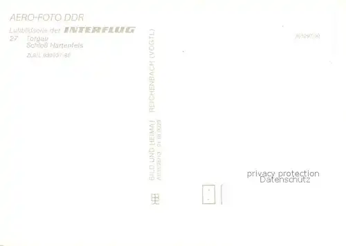 AK / Ansichtskarte Torgau Fliegeraufnahme Schloss Hartenfels Torgau