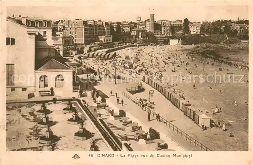 AK / Ansichtskarte Dinard_la_Vicomte Plage vue du Casino Municipal 