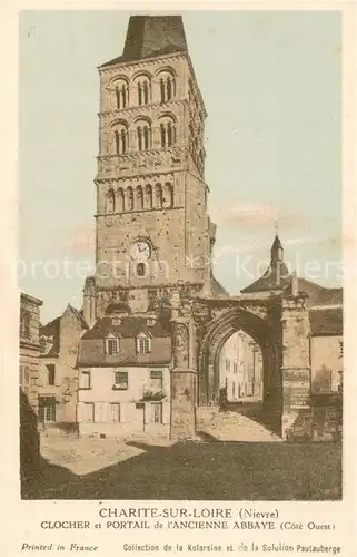 AK / Ansichtskarte Charite_sur_Loire Clocher et Portail  Charite_sur_Loire