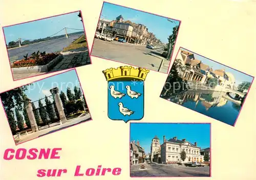 AK / Ansichtskarte Cosne Cours sur Loire Porte des Forges de la Chaussade Pont sur la Loire Boulevard de la Republique Bords du Nohain Hotel de Ville Cosne Cours sur Loire