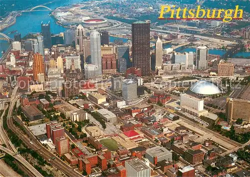 AK / Ansichtskarte Pittsburg_Pennsylvania Aerial view of downtown looking west Pittsburg Pennsylvania
