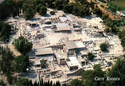 AK / Ansichtskarte Knossos_Cnosse_Kreta Ruinen antike Staette Fliegeraufnahme Knossos_Cnosse_Kreta