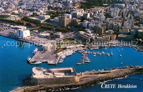 AK / Ansichtskarte Heraklion_Iraklio Hafen Fliegeraufnahme Heraklion Iraklio