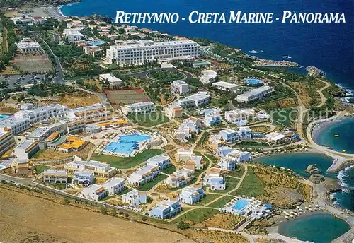 AK / Ansichtskarte Rethymno_Kreta Marine Ferienanlagen Fliegeraufnahme Rethymno Kreta