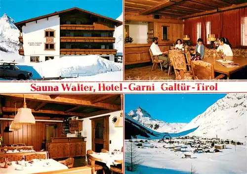 AK / Ansichtskarte Galtuer_Tirol Sauna Walter Hotel Garni Gaststube Bar Panorama Galtuer Tirol