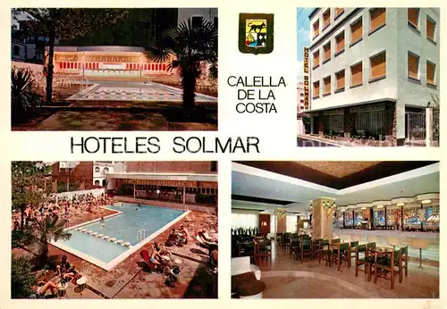 AK / Ansichtskarte Calella Hoteles Solmar Gastraum Pool Calella