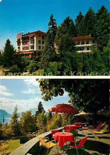 AK / Ansichtskarte Weggis_Vierwaldstaettersee Hotel Albana Park Panorama Restaurant Weggis_Vierwaldstaettersee