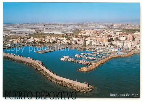 AK / Ansichtskarte Roquetas_de_Mar Puerto deportivo Fliegeraufnahme Roquetas_de_Mar