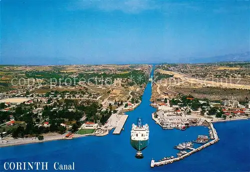 AK / Ansichtskarte Corinth_Korinthia Kanal Fliegeraufnahme Corinth Korinthia