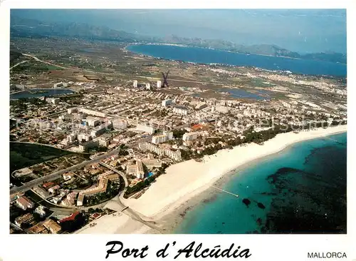 AK / Ansichtskarte Alcudia_Mallorca Port d Alcudia Fliegeraufnahme Alcudia Mallorca