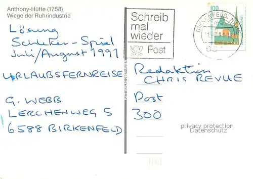 AK / Ansichtskarte Osterfeld_Oberhausen Anthony Huette Wiege der Ruhrindustrie Osterfeld_Oberhausen