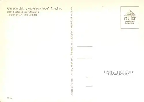 AK / Ansichtskarte Arlaching Campingplatz Kupferschmiede Badestrand Sonnenuntergang Arlaching