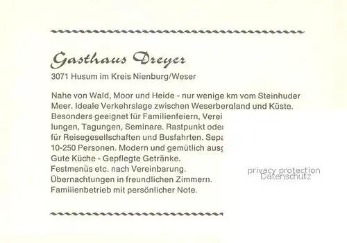 AK / Ansichtskarte Husum_Nienburg Gasthaus Dreyer Husum Nienburg