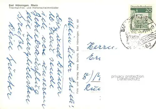 AK / Ansichtskarte Bad_Hoenningen Thermal  Frei  und Hallenschwimmbaeder Bad_Hoenningen