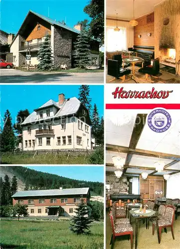 AK / Ansichtskarte Harrachov_Harrachsdorf Hotel Hubertus Restaurant Kaminzimmer Harrachov Harrachsdorf
