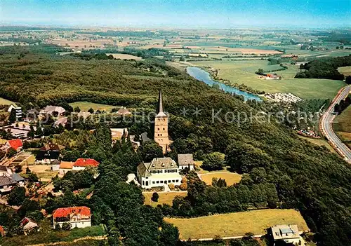 AK / Ansichtskarte Hochelten Stiftskirche St. Vitus mit Jesuitenheim Fliegeraufnahme Hochelten