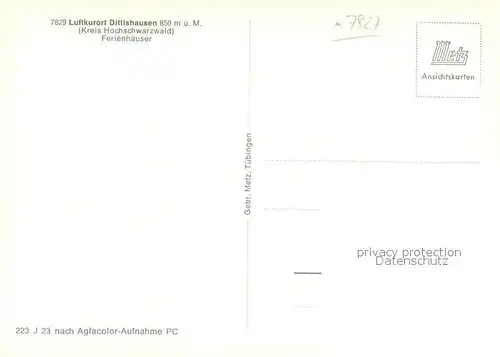 AK / Ansichtskarte Dittishausen Ferienhaeuser Luftkurort im Schwarzwald Dittishausen