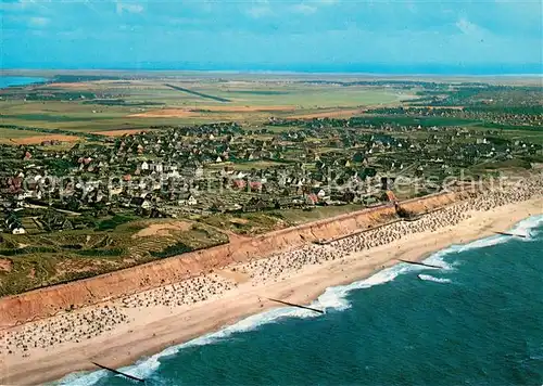 AK / Ansichtskarte Wenningstedt_Sylt Nordseeheilbad Fliegeraufnahme Wenningstedt_Sylt