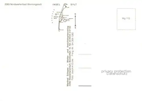 AK / Ansichtskarte Wenningstedt_Sylt Nordseeheilbad Fliegeraufnahme Wenningstedt_Sylt