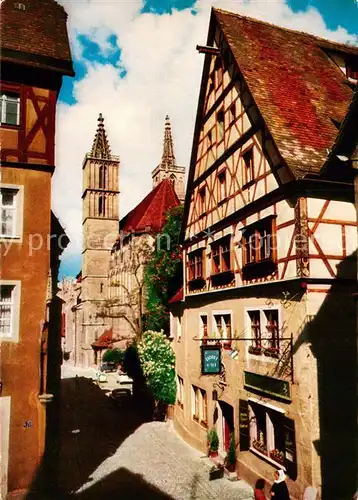 AK / Ansichtskarte Rothenburg_Tauber Hotel Reichskuechenmeister Altstadt Kirche Rothenburg Tauber
