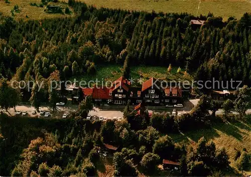 AK / Ansichtskarte Rhoenhaeuschen Berggasthof Pension Fliegeraufnahme Rhoenhaeuschen