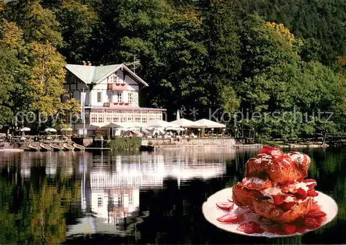 AK / Ansichtskarte Bad_Reichenhall Sebastian s Seewirt am Thumsee Windbeutel Bad_Reichenhall