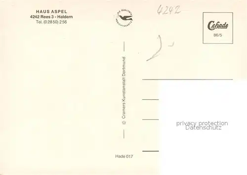 AK / Ansichtskarte Haldern Haus Aspel Schloss Haldern