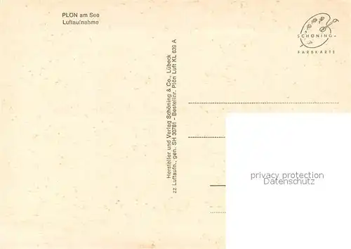 AK / Ansichtskarte Ploen_See Seenlandschaft Holsteinische Schweiz Fliegeraufnahme Ploen_See