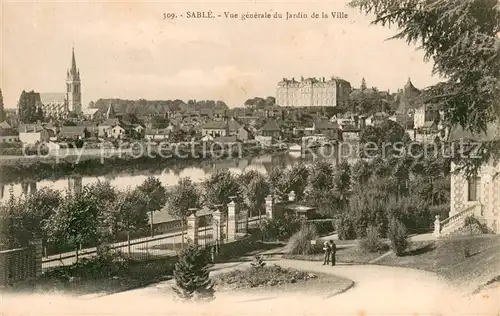 AK / Ansichtskarte Sable sur Sarthe Vue du Jardin de la Ville Sable sur Sarthe