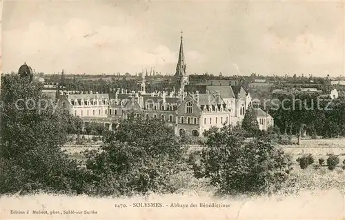 AK / Ansichtskarte Solesmes_Sarthe Abbaye des Benedictines Solesmes_Sarthe
