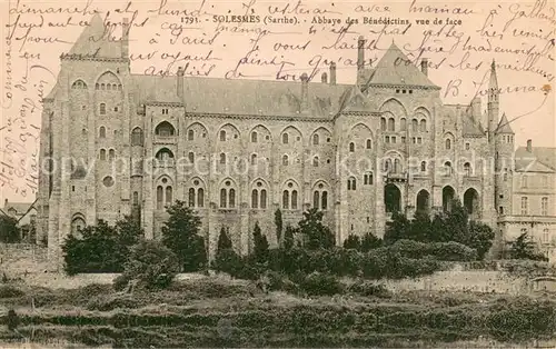 AK / Ansichtskarte Solesmes_Sarthe Abbaye Solesmes_Sarthe