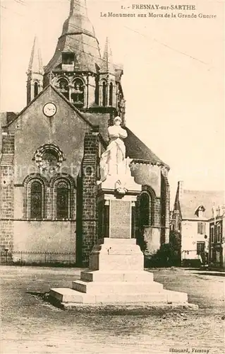 AK / Ansichtskarte Fresnay sur Sarthe Monument aux Morts de la Grande Guerre Fresnay sur Sarthe