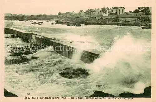 AK / Ansichtskarte Batz sur Mer Cote Saint Michel et Jetee Batz sur Mer