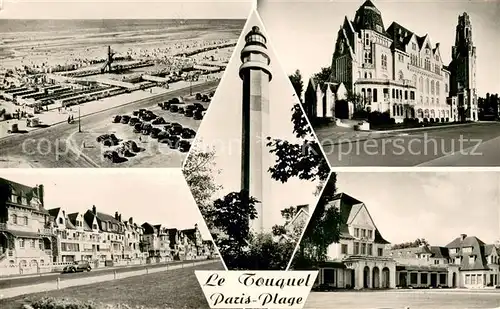AK / Ansichtskarte Le_Touquet Paris Plage La Piscine LHotel de Ville Le Phare Las Pelouses Casino de la Foret Le_Touquet Paris Plage