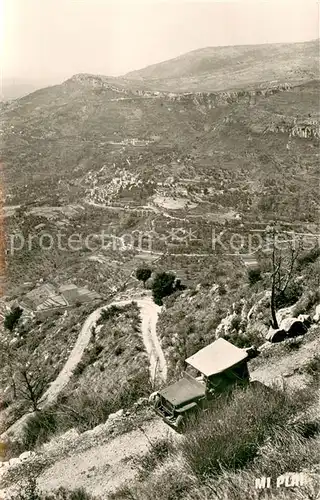 AK / Ansichtskarte Alpes Maritimes Region Les Courmettes La route et la Jeep Alpes Maritimes Region