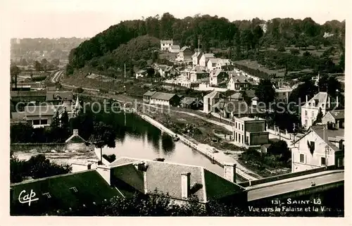 AK / Ansichtskarte Saint Lo_Manche Vue vers la Falaise et la Vire Saint Lo Manche