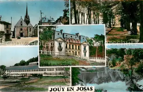 AK / Ansichtskarte Jouy en Josas Eglise Le Parc Le nouveau Groupe scolaire Piece deau du Grand Chateau au centre le Chateau de Vilvert Jouy en Josas