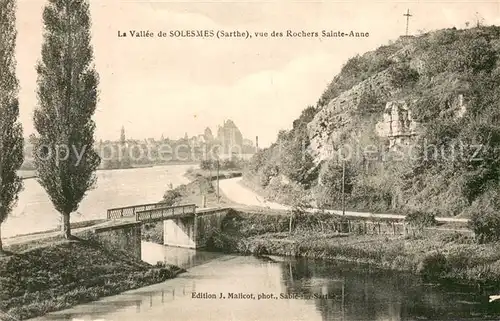 AK / Ansichtskarte Solesmes_Sarthe Vue des Rochers Sainte Anne Solesmes_Sarthe