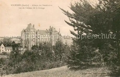 AK / Ansichtskarte Solesmes_Sarthe Abbaye des Benedictins Chateau de la Grange Solesmes_Sarthe