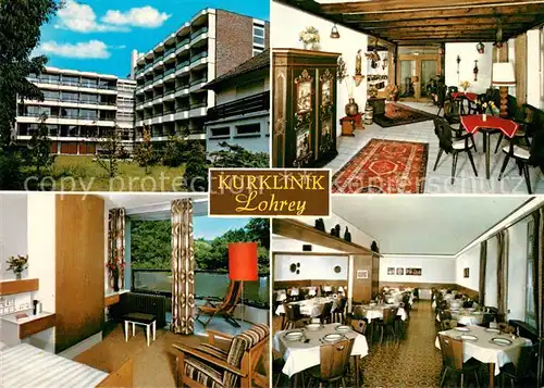 AK / Ansichtskarte Bad_Soden Salmuenster Kurklinik Lohrey Restaurant Aufenthaltsraum Patientenzimmer Bad_Soden Salmuenster