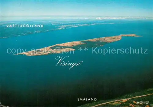 AK / Ansichtskarte Visingsoe Smaland Vastergoetland Fliegeraufnahme Visingsoe