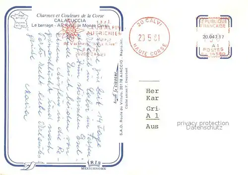 AK / Ansichtskarte Calacuccia Barrage au fond Monte Cinto vue aerienne Calacuccia