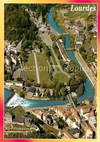 AK / Ansichtskarte Lourdes_Hautes_Pyrenees Vue aerienne des sanctuaires Lourdes_Hautes_Pyrenees