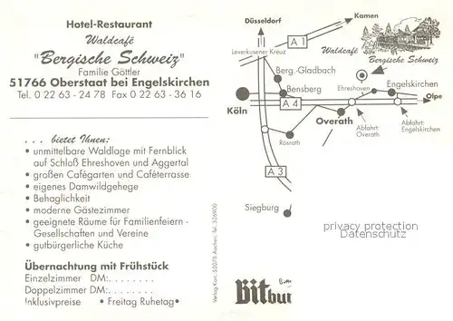 AK / Ansichtskarte Oberstaat Hotel Restaurant Waldcafe Bergische Schweiz Oberstaat