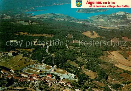 AK / Ansichtskarte Aiguines Region des Gorges du Verdon et du Lac Saint Croix vue aerienne Aiguines