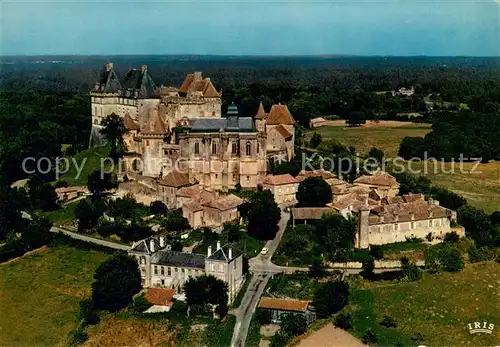 AK / Ansichtskarte Biron_Dordogne Chateau XIIe siecle vue aerienne Collection Chateaux en Perigord Biron Dordogne