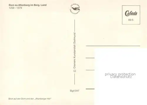 AK / Ansichtskarte Altenberger_Dom im Bergischen Land Fliegeraufnahme 